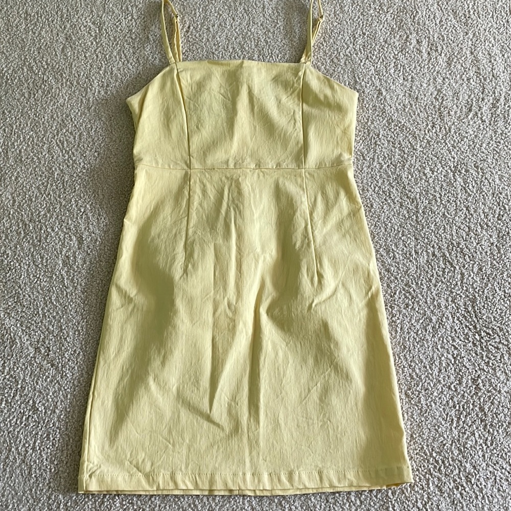 Yellow mini dress
